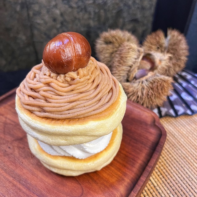 【椿tsubaki salon】 《秋季限定》厚鬆餅栗子蛋糕（4吋）Hokkaido Hotcake-Chestnut (4 inches)