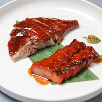 燒臘雙拼(蜜汁叉燒/明爐燒鴨) BBQ Pork & Roasted Duck Combination