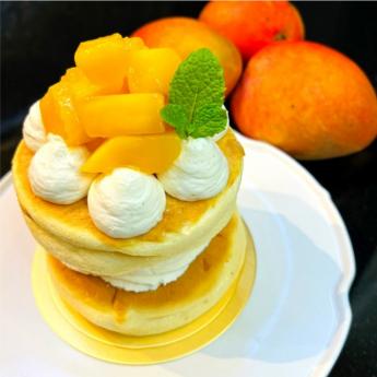 【椿tsubaki salon】厚鬆餅芒果香草蛋糕（4吋） Hokkaido Hotcake-Mango (4 inches)《Seasonal limited》
