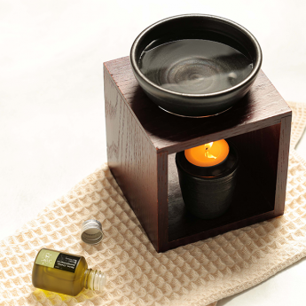 純手工橡木薰香燈座+沁活‧木蘭花精油(15ml) Handmade Oil Burner & Champa Aroma Incense