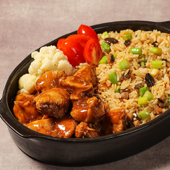 黑椒猴頭菇炒飯(素) Black Pepper Lion's Mane Mushroom with Rice (Vegetarian)